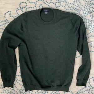 Brooks Brothers Merino Wool Olive Green Sweater